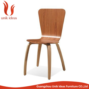 Silla de comedor de madera contrachapada, réplica de comedor, tienda de comida rápida - Product Image 4