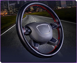 Housse de <span class=keywords><strong>volant</strong></span> de voiture, en cuir, avec aiguille et filetage, pour bricolage - Product Image 3