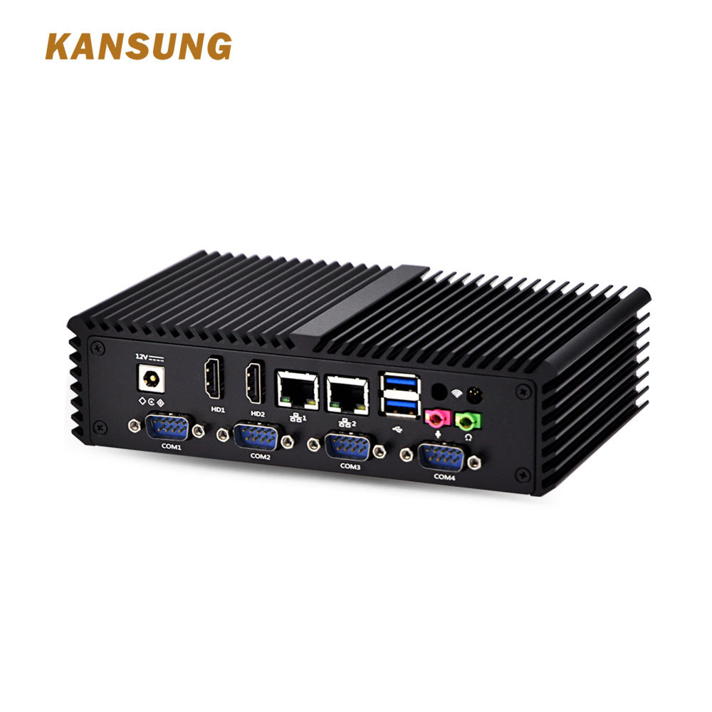 Kansung mini pc K4200YP6 con core i5 procesador, LAN dual, 6 * USB múltiple de puerto serie RS-232 sin ventilador X86 pos