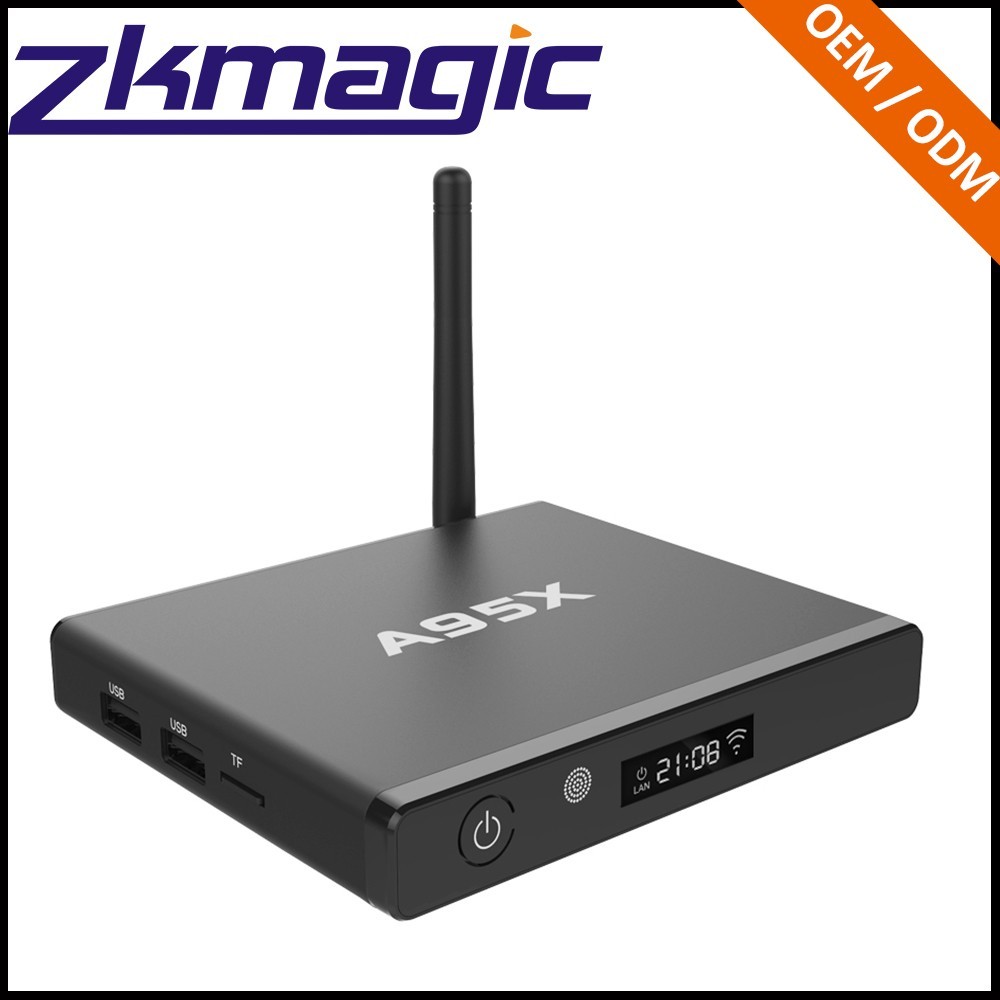 Diseño agradable Cheapest Calidad Caja de la TV 2.4g Wifi A95X TV BOX Android 6.0