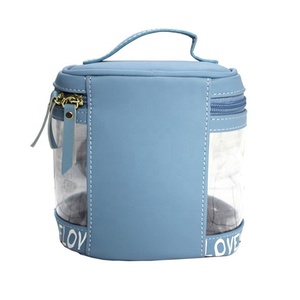 Sac de toilette transparent en <span class=keywords><strong>PVC</strong></span> imperméable de grande capacité avec logo personnalisé, pochette de maquillage de voyage pour femmes - Product Image 2