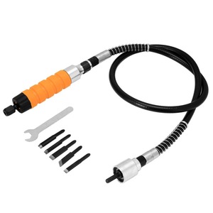 1 Set di strumenti per intaglio a scalpello per legno Set di strumenti per intaglio del legno per mobili scalpello elettrico + 5 punte per intaglio chiave flessibile albero flessibile - Product Image 1