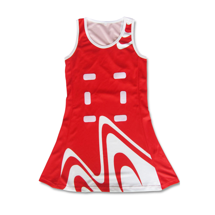 Пользовательское командное платье Netball, быстросохнущее платье для девочек с сублимационным рисунком Netball