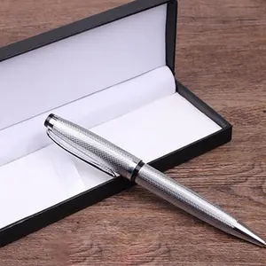 2024 argent brillant moins cher stylo à bille bonhomme de neige stylo à bille imprimé ensemble de stylos