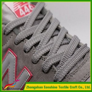 Tali Sepatu Atletik Tahan Lama Warna-warni Polos Tebal Poliester Putih - Product Image 5