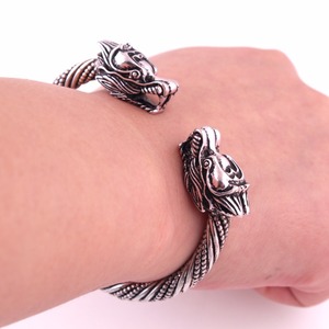 Bracciale Drago Vichingo Berserker Massiccio Braccialetto Vichingo Gioielli Nordici Norreni - Product Image 5