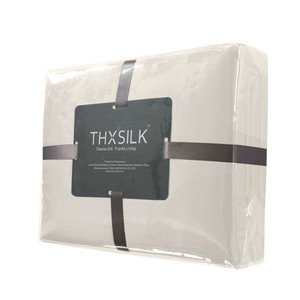 THXSILK 3 teilig Seide Bettwäsche 240 x 220 cm mit 2 Kissenbezüge 80 x 80 cm / 100% Maulbeerseide 19 Momme / Elfenbein - Product Image 3