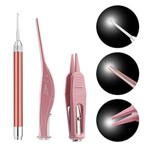 3-Piece Ear <strong>Wax</strong> <strong>Removal</strong> Tool <strong>Kit</strong> With LED Flashlight Includes Ear Cleaner Earwax <strong>Remover</strong> Tweezer Set and Nose Cleaning Tools - Product Image 3