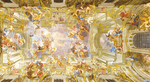 Altın ve Parlak Serisi Avrupa Dini Resim Sanatı Tavan Dekoratif 3D Duvar Kağıdı - Product Image 6