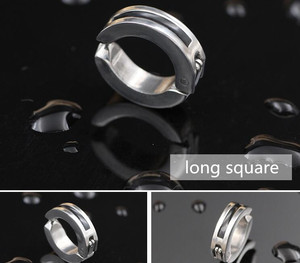 Boucles d'oreilles à clipser en acier inoxydable sans piercing pour femmes et hommes, boucles d'oreilles à motif de chiffres romains en croix - Product Image 4
