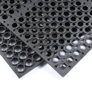 Keuken rubber mat met drainage gaten stro mat