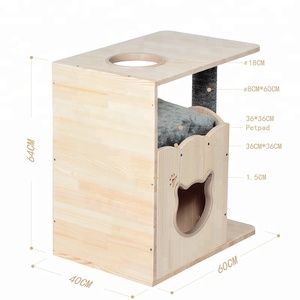 GMTPET Hewan Peliharaan Furniture Rumah Mainan Pabrik Grosir Ebay <span class=keywords><strong>Alibaba</strong></span> Kayu Pohon Kucing Sampah Kucing Bermain House Furniture