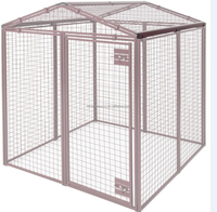 Chenil moderne de luxe de 5 pieds de hauteur pour animaux Cage pour chien en fer modulaire simple avec portail et plateau en plastique