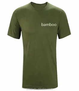 OEM शर्ट 100% बांस कपड़े पुरुषों की सादा दौर गर्दन बांस टी शर्ट