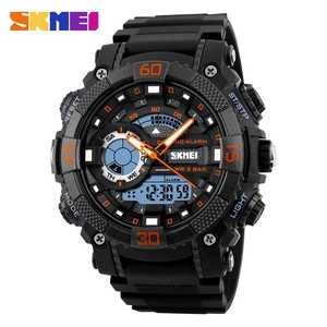 Skmei marca nueva llegada multifunción <span class=keywords><strong>doble</strong></span> led <span class=keywords><strong>reloj</strong></span> impermeable militar japonés movimiento de cuarzo <span class=keywords><strong>reloj</strong></span> digital de - Product Image 2