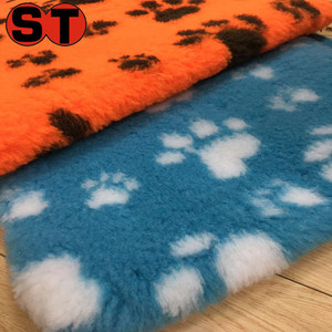 Lit en velours lavable avec motif de pattes de cœur, couvre-lit imprimé, <span class=keywords><strong>tapis</strong></span> de chien, avec support en latex, literie enfants, vente en gros, - Product Image 2