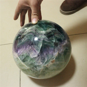 200mm Natural Large rainbow Fluorite Stone <strong>Sphere</strong> <strong>Ball</strong> - Product Image 3