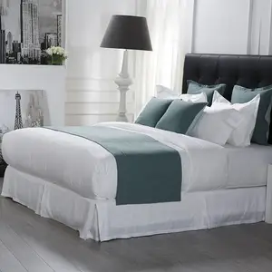 100% cotone 4pcs 60s Bianco Lenzuolo 1000 Fili di Lino biancheria Da Letto Lenzuola Set