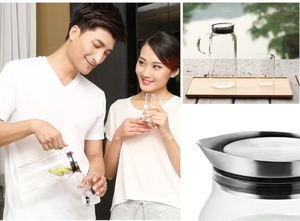 Samadoyo Bán Buôn 1300Ml Cao <span class=keywords><strong>Borosilicate</strong></span> Thủy Tinh Bình Bình Nước Bình Bình Với Thép Không Gỉ Nắp Bình Cho Nhà Văn Phòng - Product Image 4