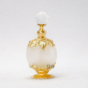 Flacon de parfum en alliage métallique de 25 ml, design unique, rétro vintage, flacons d'huile essentielle rechargeables avec bouchon en bronze en acier inoxydable # 58565 - Product Image 6