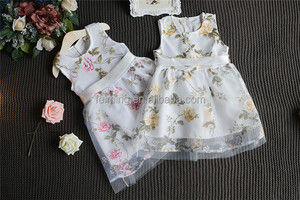 SD-1085G Abito per Bambina di Alta Qualità, Vestito Estivo con Motivi Floreali per <span class=keywords><strong>Neonata</strong></span> - Product Image 6