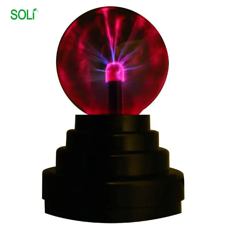 Lampu Bola Plasma Ajaib Sensitif Sentuhan Lampu Glowing USB Terus-menerus