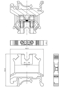 Uk2.5b 2.5mm2 Màu Xám Anh Din Rail Euro khối thiết bị đầu cuối - Product Image 3