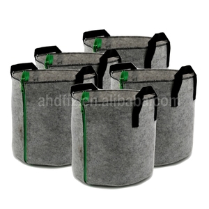 5 Gallon Fabric Potato Grow Pot Non Woven Felt Grow Bags With Handles and Zipper