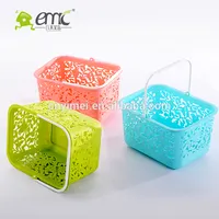 Emc Mini cestas de plástico Mini cestas con asas