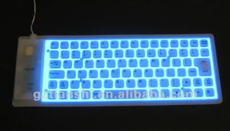 usb led backlit silicone keyboard