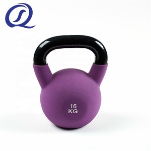 Pesas Rusas de Hierro Fundido Recubiertas de Neopreno para Gimnasio, Coloridas, de 4 Piezas, con Logotipo Personalizado, Venta al por Mayor de Fábrica - Product Image 3