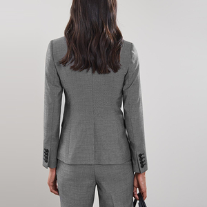 Dernier <span class=keywords><strong>pantalon</strong></span> de costume classique en mélange de <span class=keywords><strong>laine</strong></span> pour femmes Design décontracté deux pièces avec tissu à tricoter solide - Product Image 2