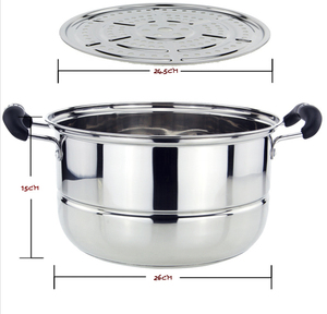 Factory Popular Design Stainless Steel <strong>Steamer</strong> Pot 28cm / Pasta <strong>Steamer</strong> - Product Image 5