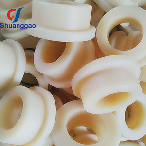 Custom self-lubricating ไนลอนพลาสติก Flanged Bushing