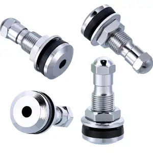 Tige de Valve de pneu de voiture sans chambre à air, roue Tubeless, bouchon hexagonal avec capuchons de poussière, accessoires de voiture