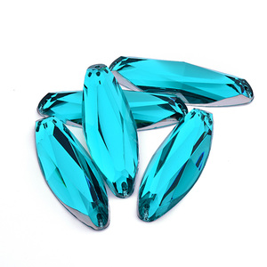 20*58Mm Kích Thước Lớn Pha Trộn Màu May Rhinestone Đính Đá Pha Lê Hình Bầu Dục Đá Quý Acrylic Flatback Strass Kim Cương Thủ Công Tự Làm - Product Image 3