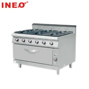 Hotel Restaurant Heavy Duty Commercial Cooking Equipment 6 Burner Gas Cooker Stove