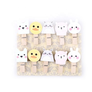 Beau Chat Petit Mini Peg Abeille Canard En Bois En Gros Papier Photo Carte Postale Pinces Pinces Décoratives - Product Image 2