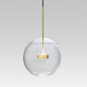 Gran tamaño de la personalidad creativa forma soplado bola de cristal claro techo araña colgante de luz - Product Image 2
