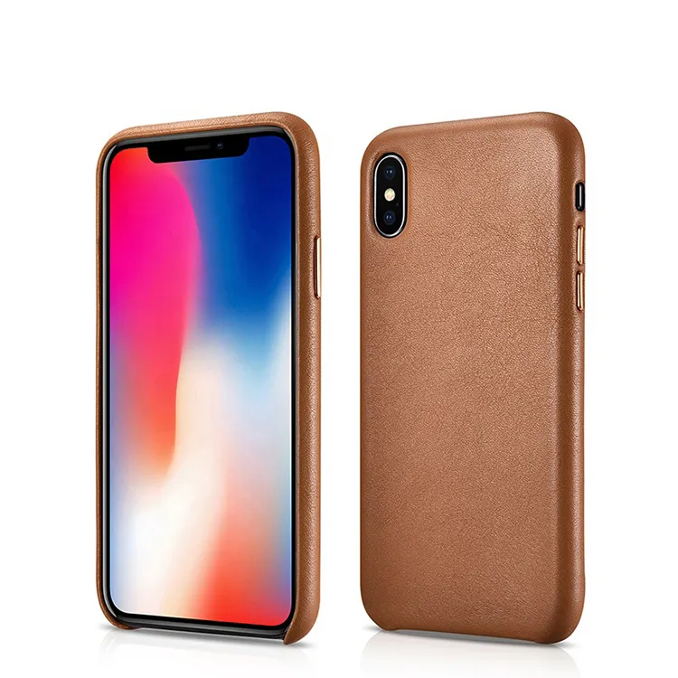 Wholesale Custom Oem Genuine Leather Mobile Casing Shell Covers Cell Cover Case Phone Cases For iPhone X Xs Max For Apple