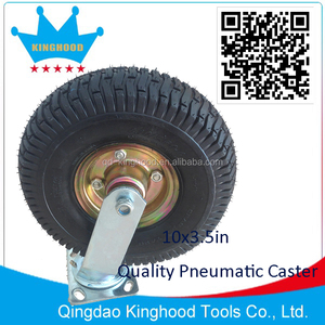 4pcs 10 "roda pneumática do rodízio do pneu com rígido e giratório - Product Image 4