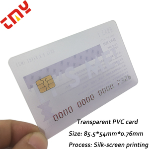 Carte d'identité en Pvc vierge personnalisé, carte de visite transparente, impression sur écran en soie avec numéro à coller - Product Image 2