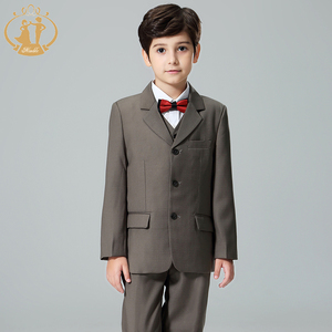 Agile Élégant Enfants Vêtements Ensemble 100% Polyester Enfant Costume Marron Couleur Enfants Garçon Vêtements Ensemble - Product Image 2