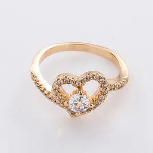 Fashion wholesale american gold plated paved diamond ring,18k gold ring woman jewelry