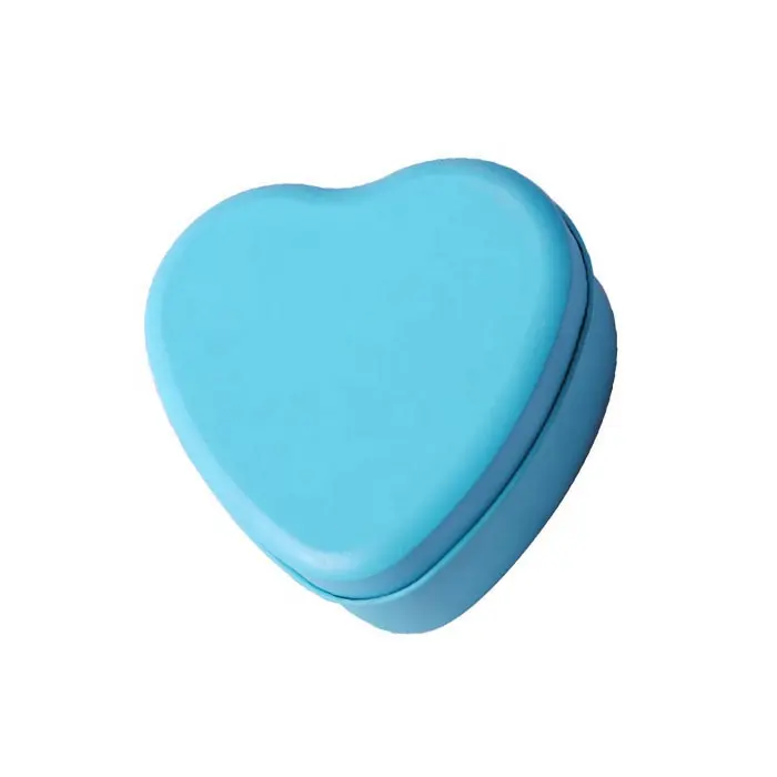 Atacado barato presente de casamento multi cor personalizado logotipo forma de coração metal caixa de doces