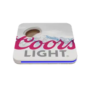 Posavasos LED personalizable a todo color, abridor de botellas, portavasos parpadeantes