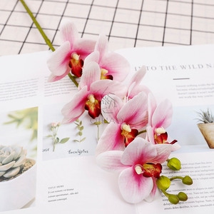 QiHao Reale <span class=keywords><strong>di</strong></span> Tocco 7 Teste In Lattice Artificiale Fiore <span class=keywords><strong>di</strong></span> <span class=keywords><strong>Orchidea</strong></span> Guangzhou per la Decorazione - Product Image 4