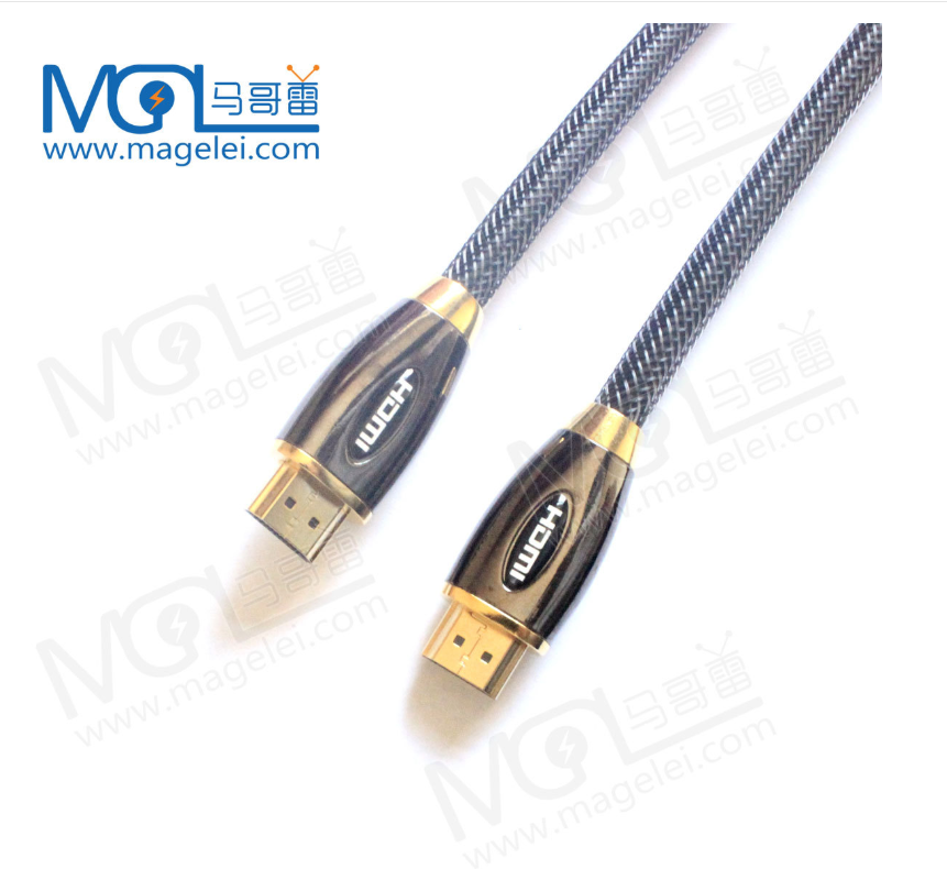 Hot style 4 k version hdmi câble 4 k alliage de zinc shell avec tressé hdmi hd câble en stock