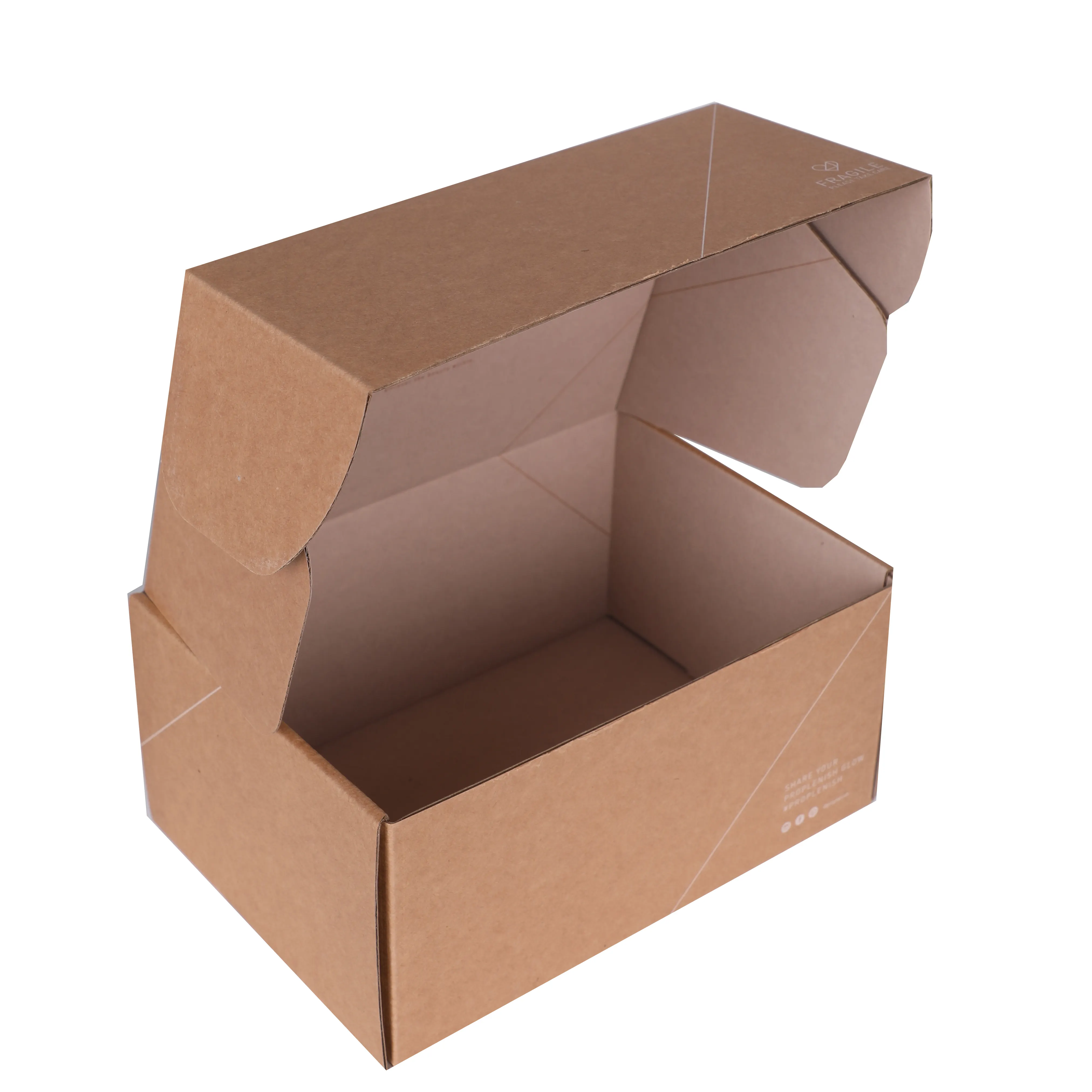Caixa de papel dobrável personalizada, caixa de papel para envio exterior personalizado