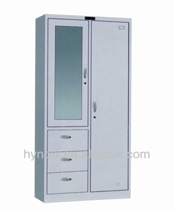 Tủ Quần Áo Bằng Thép Với Ba Ngăn Kéo Và Gương - Product Image 1